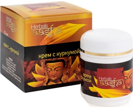 Aasha herbals крем для лица 50г куркума