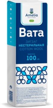 Амелия Вата хирургическая нестерильная зигзаг 100 г 