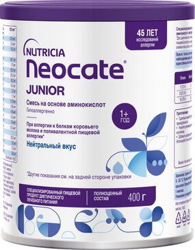 Смесь Neocate Junior для детей с пищевой аллергией старше 1 года 400 г