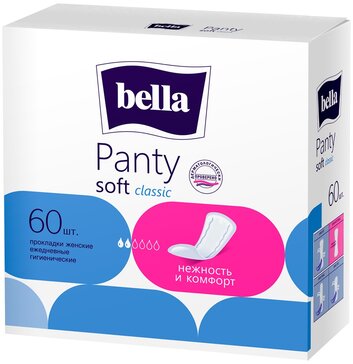 Bella прокладки ежедневные panty soft classic 60 шт