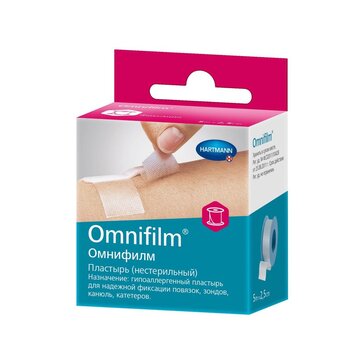 Omnifilm Пластырь фиксирующий из прозрачной пленки 2.5 см x 5 м 1 шт