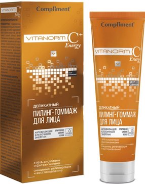 Compliment vitanorm c+energy пилинг-гоммаж для лица деликатный 80мл 2398