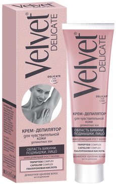 Velvet delicate крем-депилятор для деликатных зон 100мл для чувствительной кожи