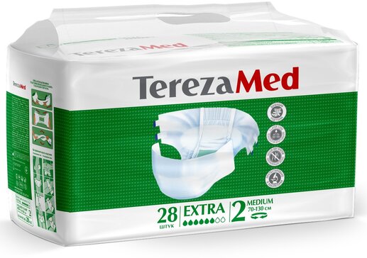 Подгузники для взрослых TerezaMed/ТерезаМед Extra Medium (р.2) 28 шт