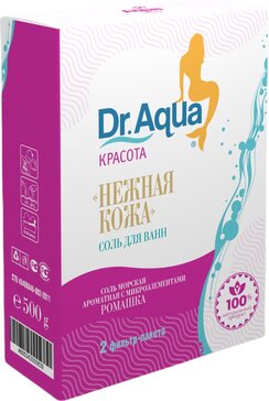 Dr.aqua соль для ванн 500г лечебные травы ромашка