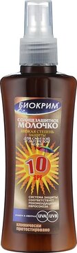 Биокрим молочко солнцезащитное 150мл spf10 / распылитель