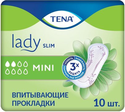 TENA Lady Slim Mini прокладки урологические 10 шт