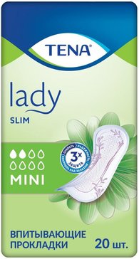 TENA Lady Slim Mini Впитывающие прокладки 20 шт