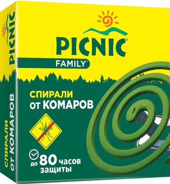 Пикник family спирали от комаров 10 шт