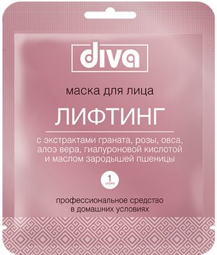 Diva маска для лица и шеи на тканевой основе лифтинг 1 шт