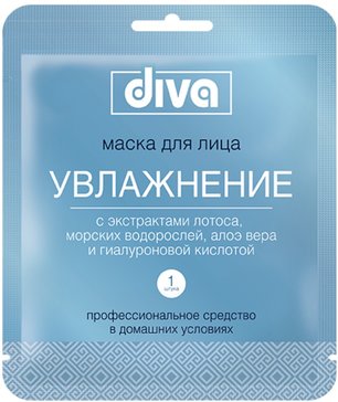 Diva маска для лица и шеи на тканевой основе увлажнение 1 шт