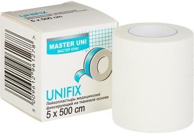 Master uni unifix лейкопластырь гипоаллергенный на тканевой основе 5х500см рулон