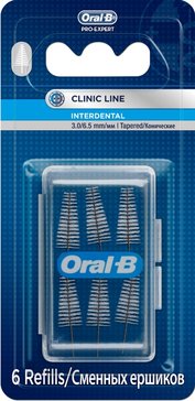 Сменные интердентальные ёршики Oral-B PRO-EXPERT Clinic Line для межзубной щетки, 6 шт