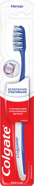 Colgate зубная щетка безопасное отбеливание, мягкая 1 шт, цвет в ассортименте