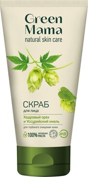 Green mama формула тайги скраб-крем для лица отшелушивающий 170мл кедровый орех и уссур.хмель