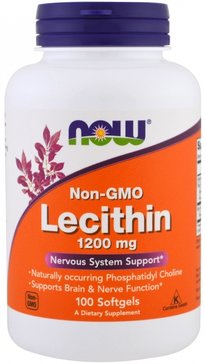 NOW Lecithin, Лецитин 1200 мг капс 100 шт