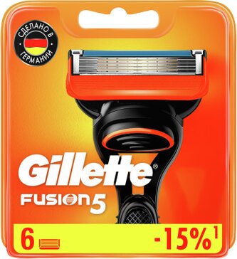 Gillette fusion кассеты для бритья 6 шт