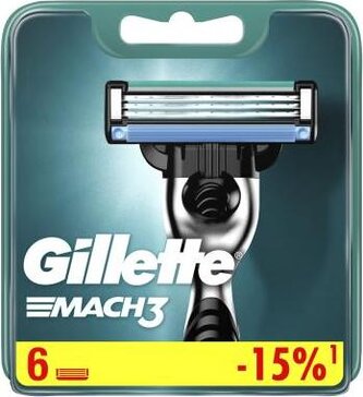 Gillette mach3 кассеты сменные для бритья 6 шт