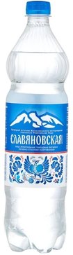 Славяновская вода минеральная газированная 1л бут.п/э