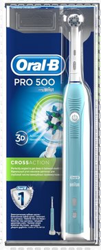 Oral-b braun щетка зубная электр pro 500/d16.513u crossaction тип 3756