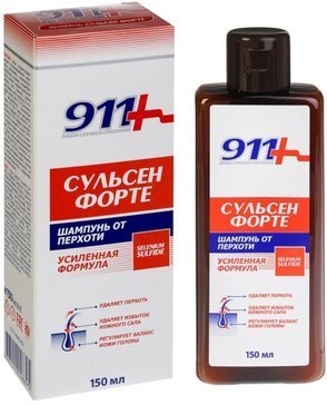 911 сульсен форте шампунь от перхоти 150мл