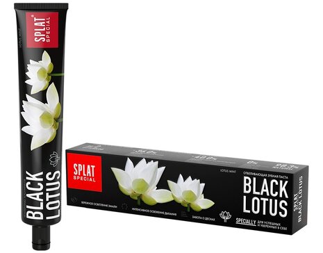 Отбеливающая зубная паста BLACK LOTUS SPECIAL для успешных и уверенных в себе, 75мл