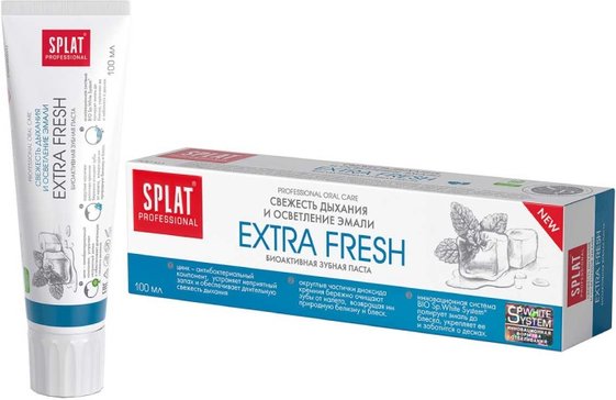 SPLAT EXTRA FRESH зубная паста для свежести дыхания и осветления эмали 100 мл