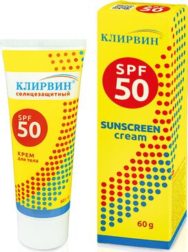 Клирвин крем для тела солнцезащитный SPF50 60 г