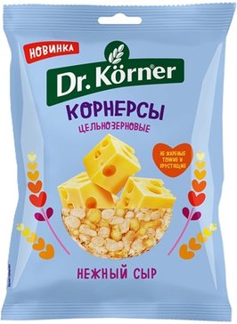 Dr.korner корнерсы-чипсы 50г 1 шт кукурузно-рисовые с сыром