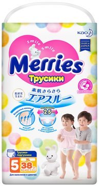 Merries Трусики р.XL (12-22 кг) 38 шт