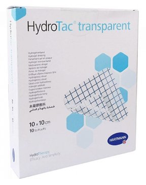 Hydrotac повязка transparent гидрогелевая губчатая 10х10см 10 шт