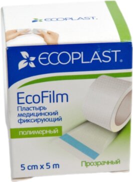 Пластырь фиксирующий полимерный 5 см х 5 м 1 шт Ecoplast Ecofilm