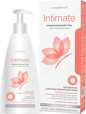 Compliment гель для интимной гигиены 250мл intimate пребиотик