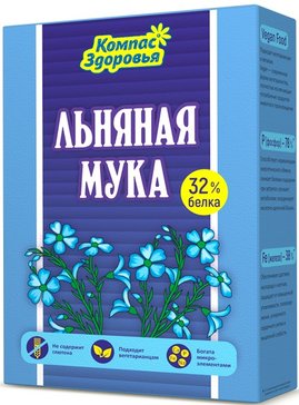 Компас здоровья льняная мука 300г кор.