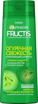 Garnier fructis шампунь укрепляющий 400мл для волос склонных к жирности огуречная свежесть