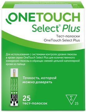 OneTouch Select Plus тест-полоски 25 шт