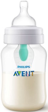 Детская бутылочка с медленным потоком Philips Avent Anti-colic с клапаном AirFree SCF813/14, 260 мл, 1 шт, 1 мес +