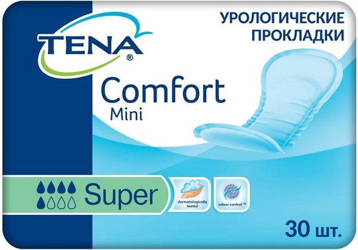 Tena lady прокладки взр. урологические 30 шт комфорт мини супер