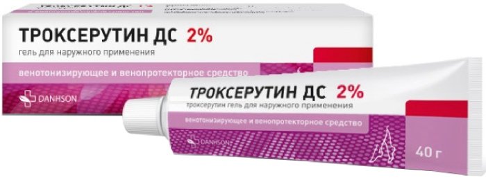 Троксерутин дс гель 2% 40г туба