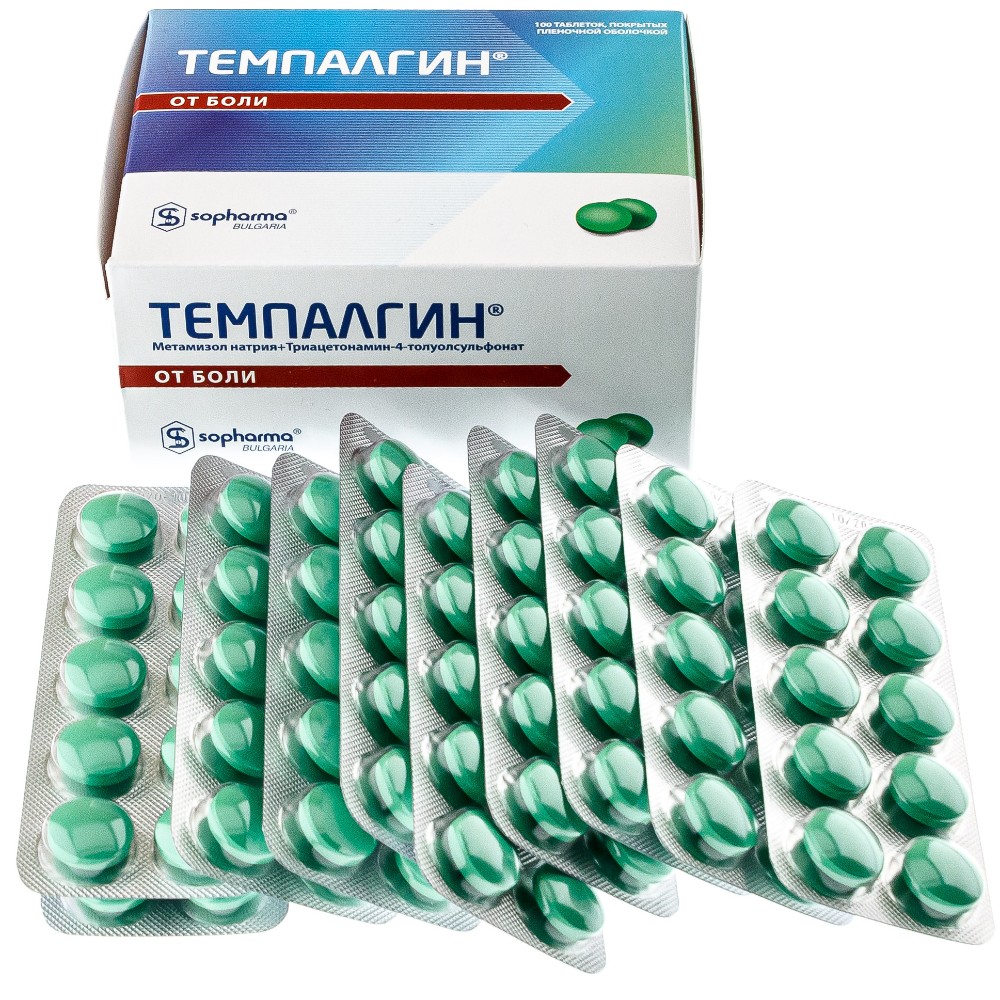 Купить Темпалгин таб п/об 100 шт (метамизол натрия+триацетонамин-4 .
