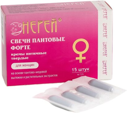 Купить нерей Свечи пантовые форте для женщин 15 шт от 1318 руб. в ...