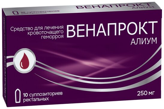 Купить Венапрокт Алиум суппозитории ректальные 250 мг 10 шт при ...
