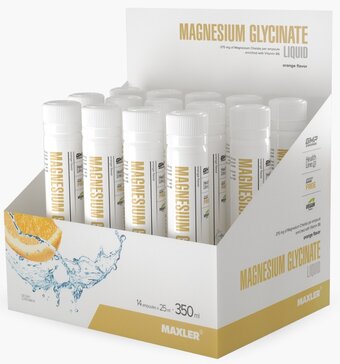 Купить макслер Магнезиум глицинат со вкусом апельсина 25мл амп 14 шт от ...
