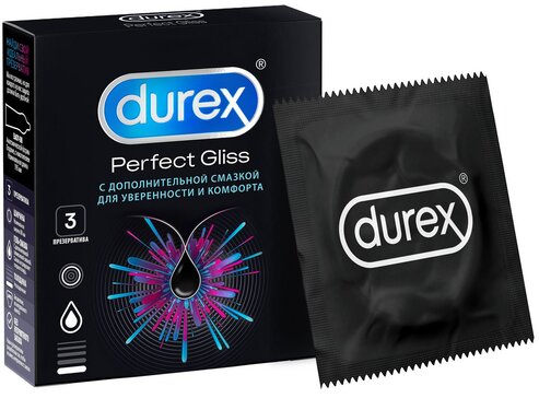 Купить презервативы Durex Perfect Gliss 3 шт от 289 руб. в городе ...