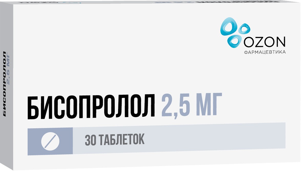 Купить бисопролол таб 2,5 мг 30 шт (бисопролол) от 72.20 руб. в городе ...
