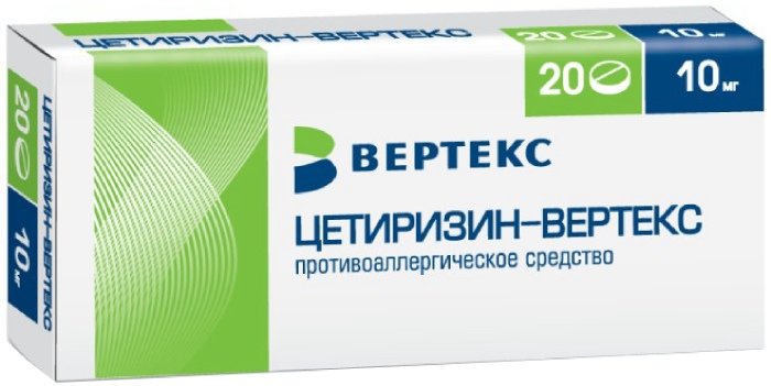 Купить Цетиризин-ВЕРТЕКС таб 10 мг 20 шт (цетиризин) по выгодной цене в .