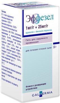 Купить Эффезел гель для наружн.прим-я 1мг/г+25мг/г 30г (адапален ...
