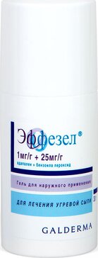 Купить эффезел гель от прыщей и угревой сыпи, 30 г (адапален+бензоила ...