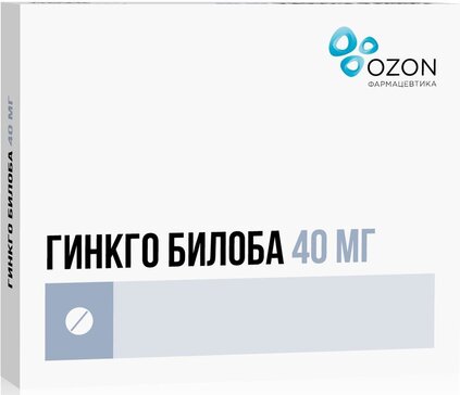 Купить гинкго билоба таб п/об пленочной 40мг 30 шт озон (гинкго ...