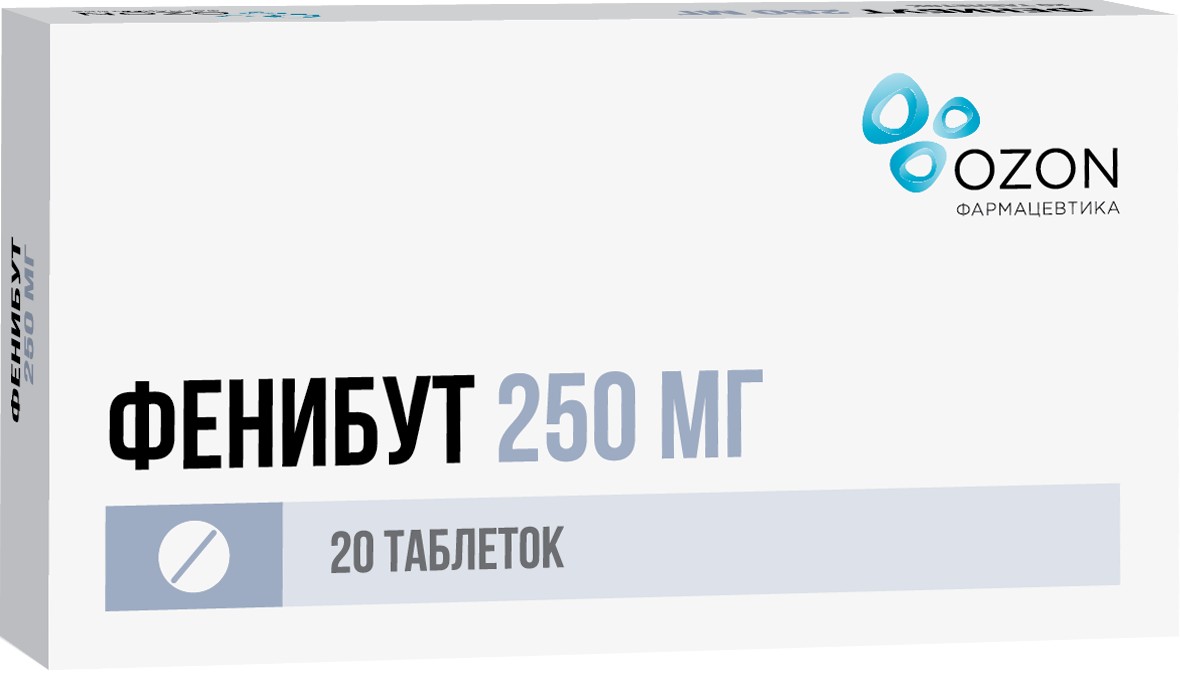 Купить фенибут таб 250 мг 20 шт (аминофенилмасляная кислота) от 389 руб ...